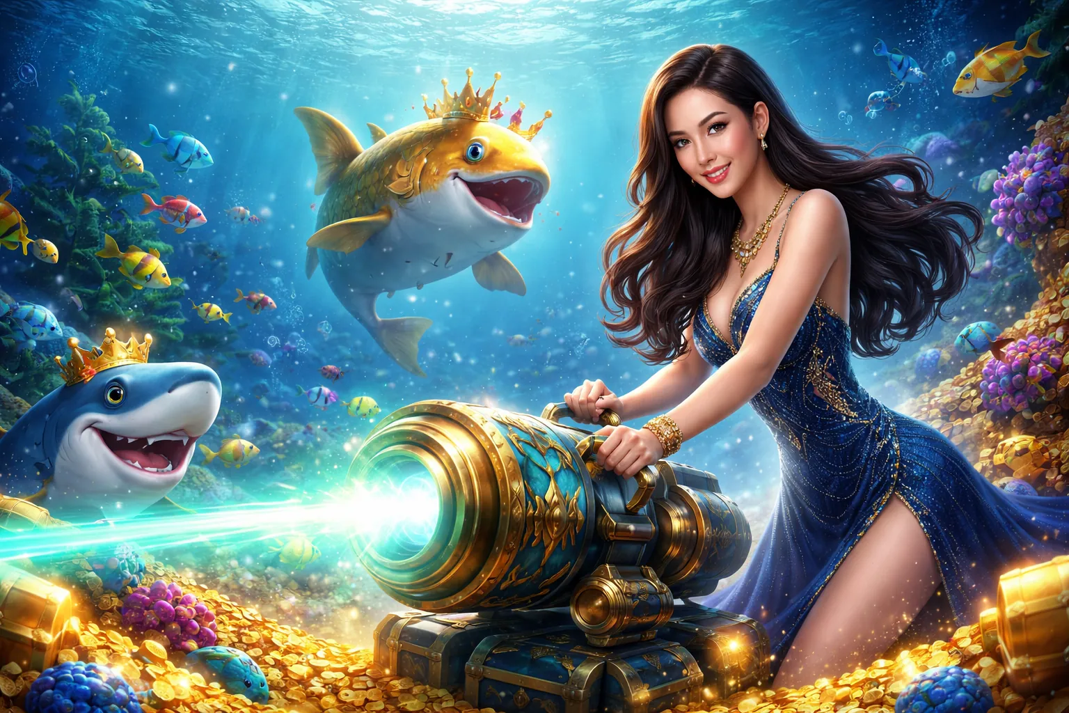 Hình ảnh chủ đạo về game bắn cá hi88bet với cơ hội săn xu lớn